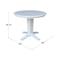 International Concepts 36 in. Solid Wood Round Top Pedestal Dining Table - 29.9 in. High, White K08-36RT-23B - alternate 5
